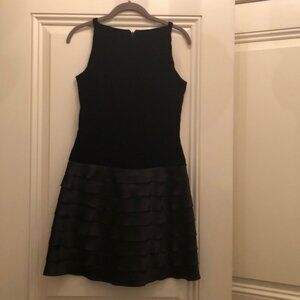 Vintage Velvet dress with organza pleated bottom